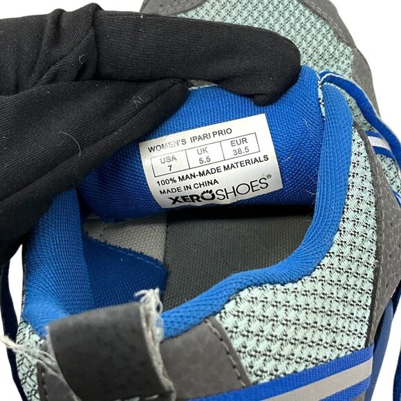 Xero Ipari Prio Size 7 Blue Gre Zero Drop Barefoot Athletic Running Tennis Shoes - Picture 13 of 13